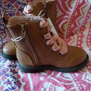 Cat /& Jack Toddlers Girls Cherish Lace Up Boots Cognac Size 11 New 12
